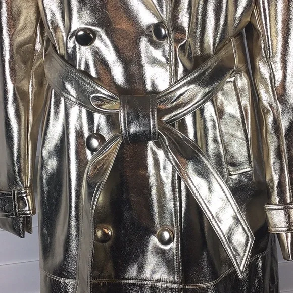 Amylynn gold trench coat - Picture 3 of 6